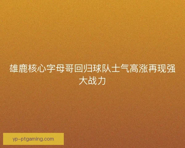 雄鹿核心字母哥回归球队士气高涨再现强大战力 雄鹿核心字母哥回归球队士气高涨再现强大战力